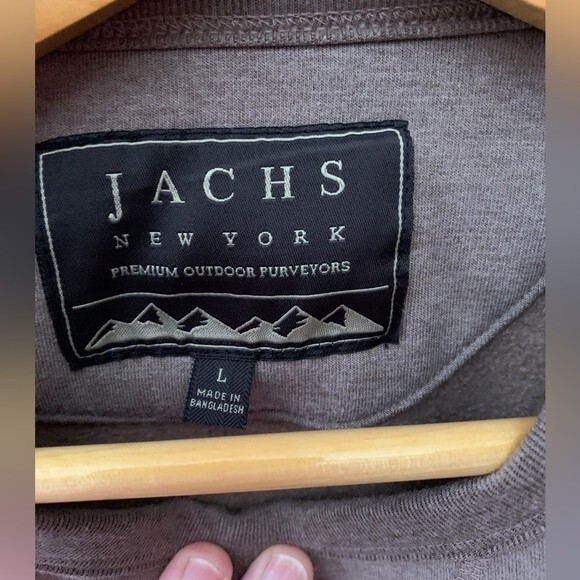 Jachs New York Light Brown Super Soft Crewneck Long Sleeve Sweatshirt Size L - Picture 4 of 12